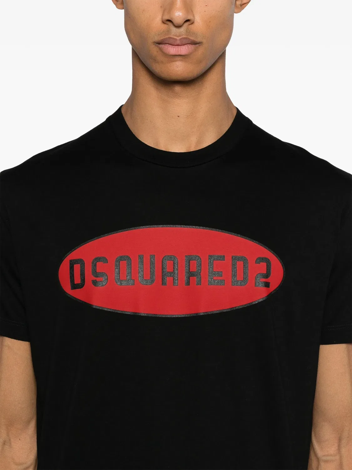 DSQUARED2 Футболка с логотипом в черном и красном — фото 2