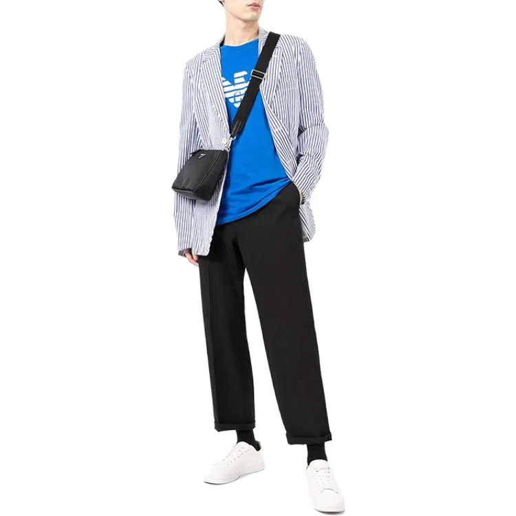 Мужская футболка с коротким рукавом SS22 T Shirt EMPORIO ARMANI, Blue — фото 3