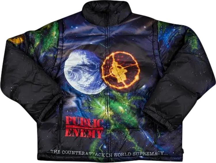 

Куртка Supreme x Undercover x Public Enemy Puffy Jacket 'Multi', разноцветный, Черный, Куртка Supreme x Undercover x Public Enemy Puffy Jacket 'Multi', разноцветный