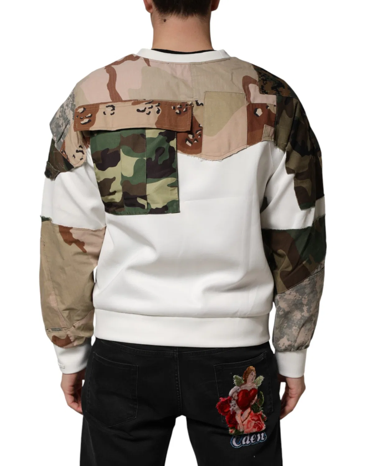 Мужской свитшот с принтом камуфляж Multicolor Camouflage Sweatshirt Dolce & Gabbana, Multicolor — фото 4