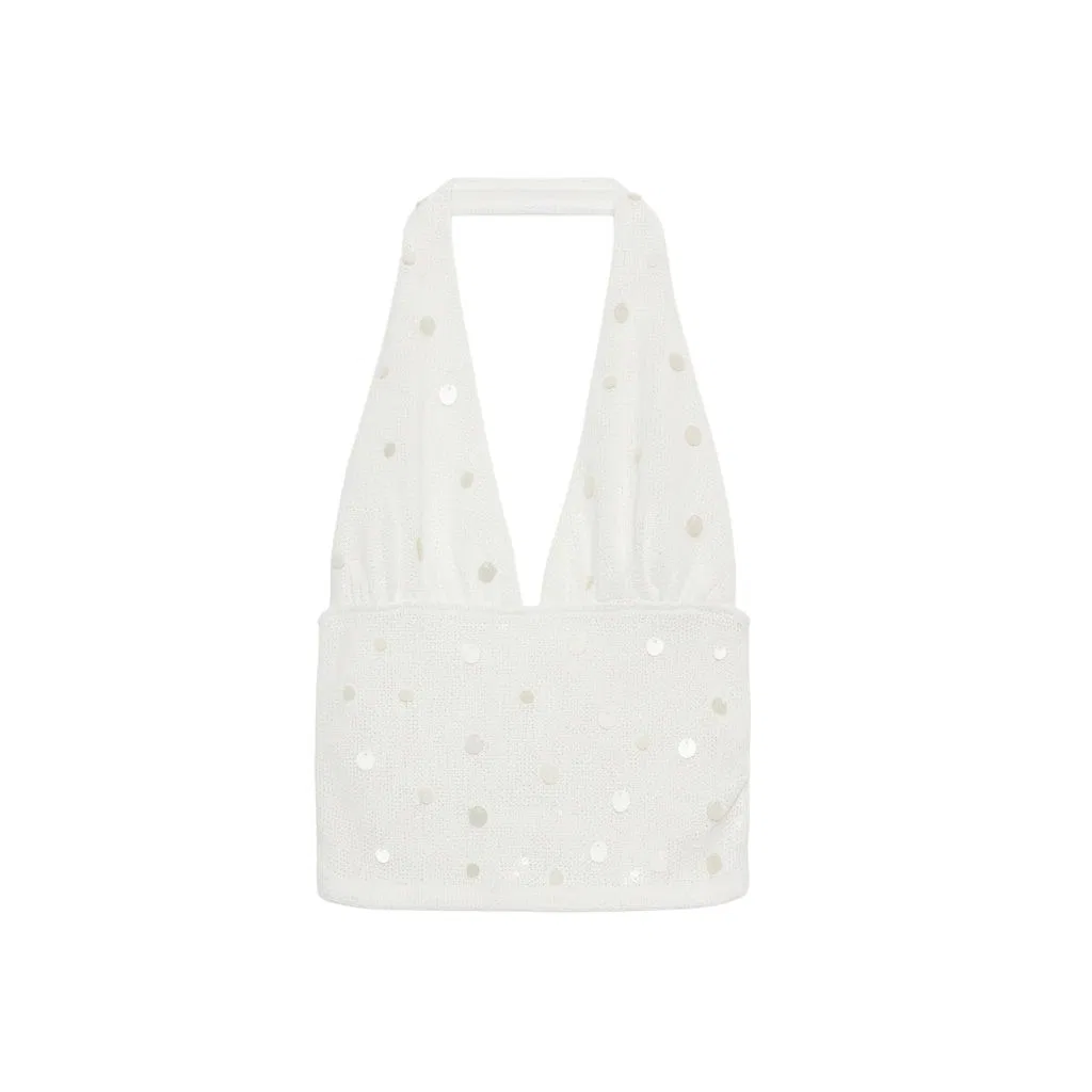 Женский топ без рукавов Raw White, ZARA