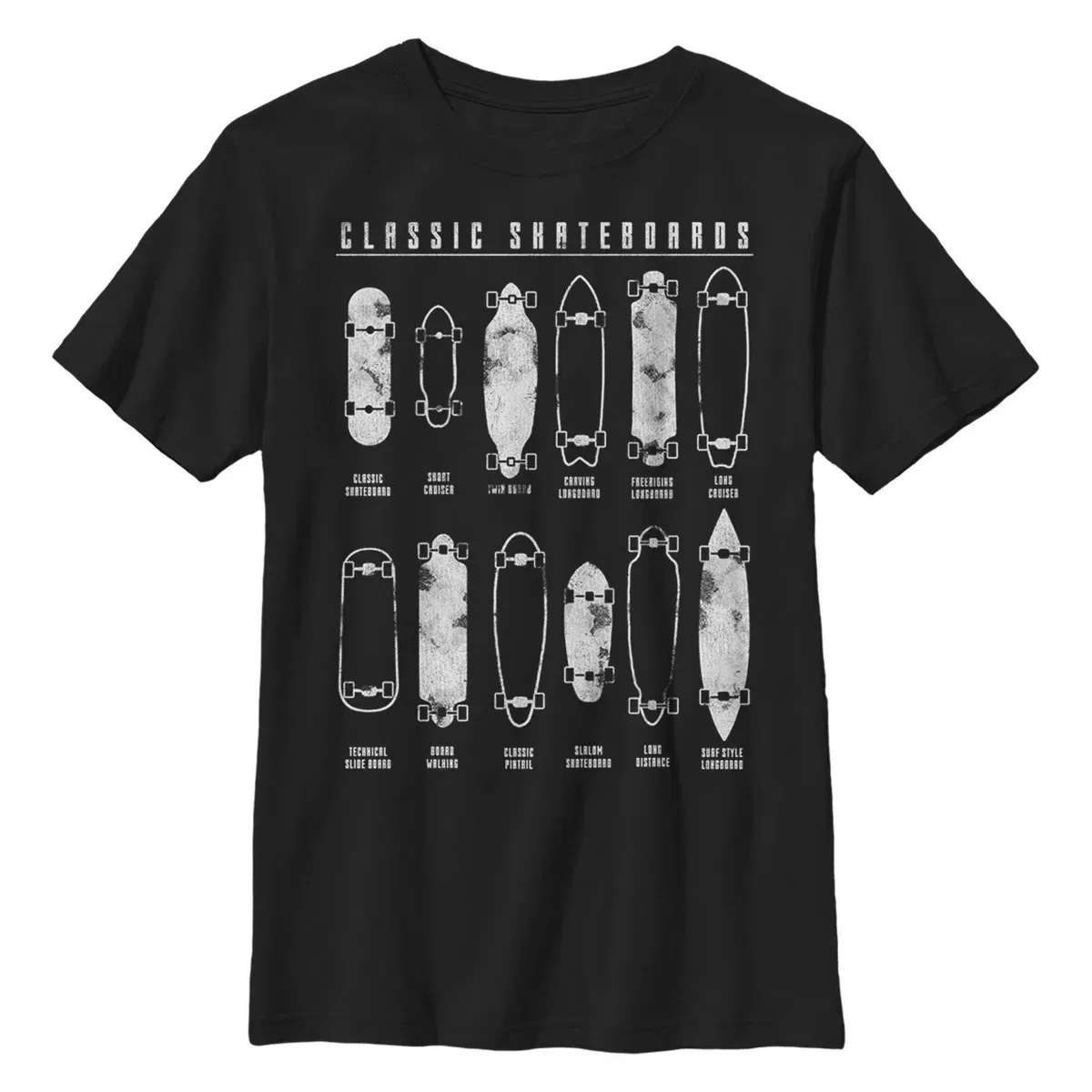 Детская футболка с принтом Classic Skateboards LOST GODS, Black