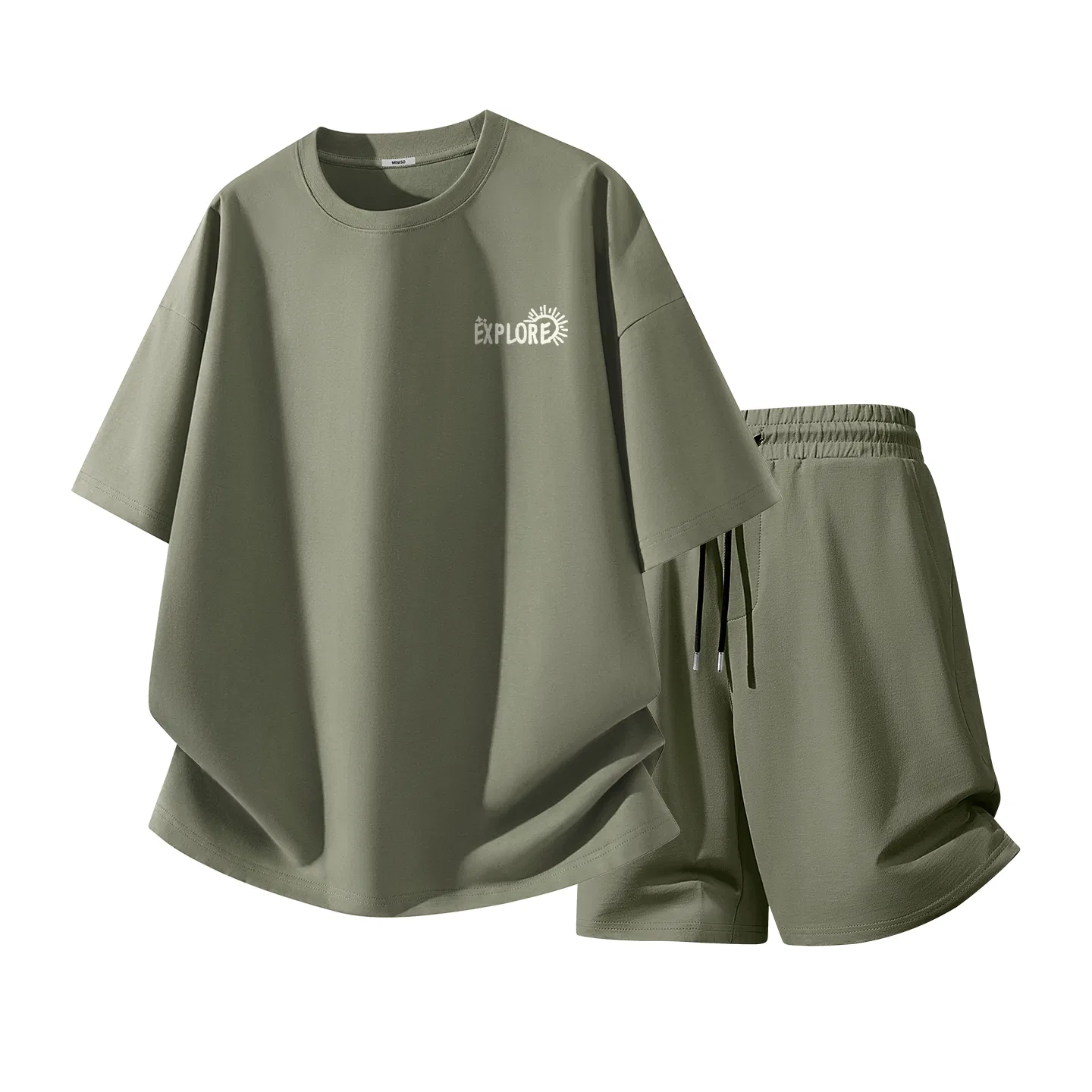 Детский спортивный костюм хлопковый MINISO, Palm Green