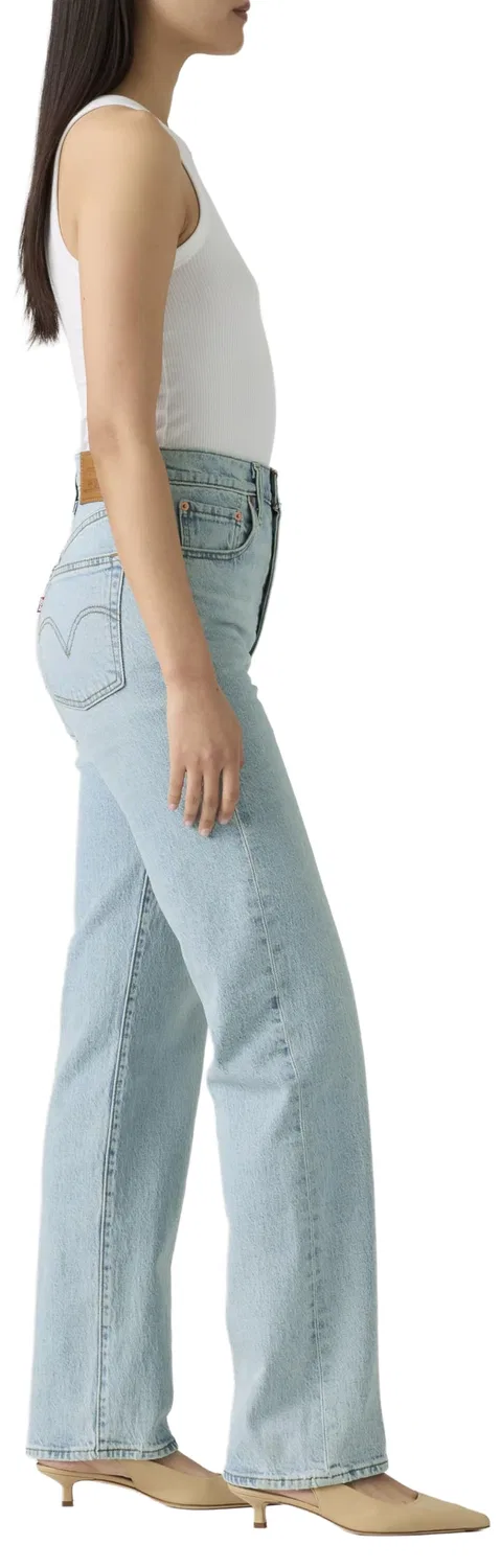 Женские джинсы с высокой посадкой Levi's Ribcage, Psk Clean Stone Blasted Stone Clean — фото 2