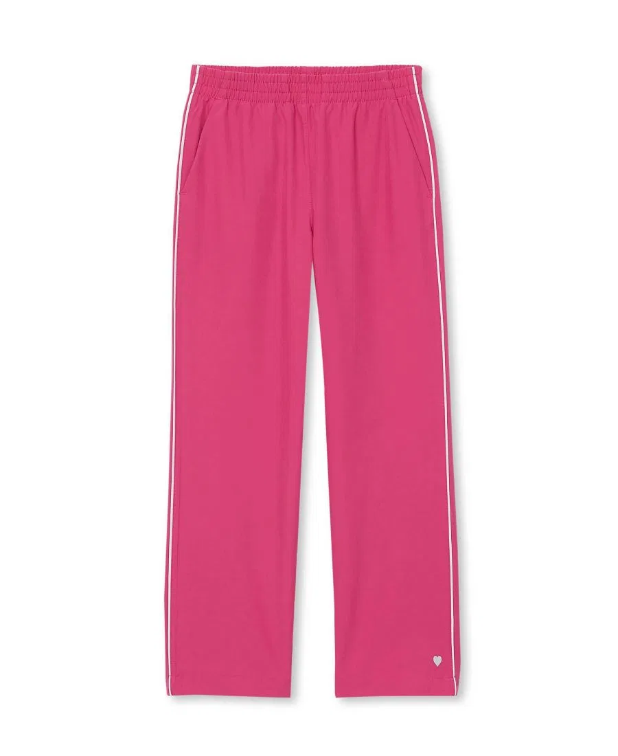 Спортивные брюки с декоративной окантовкой Lands' End, Rose Violet