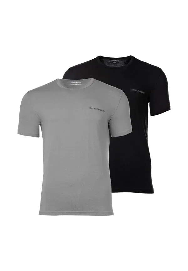 Комплект из двух маек с круглым вырезом и логотипом Core Emporio Armani, черный — фото 2