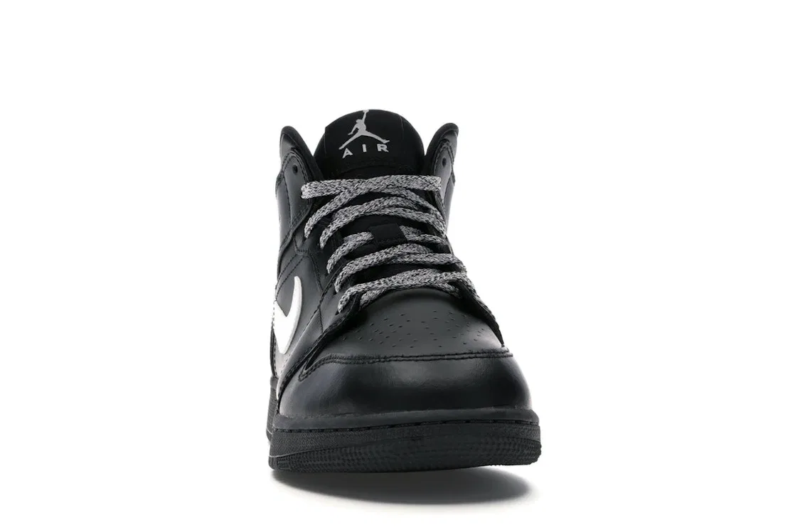 Детские кроссовки Lifestyle Jordan 1 Mid Black White Speckle (GS) Jordan, Black/White-Black — фото 2