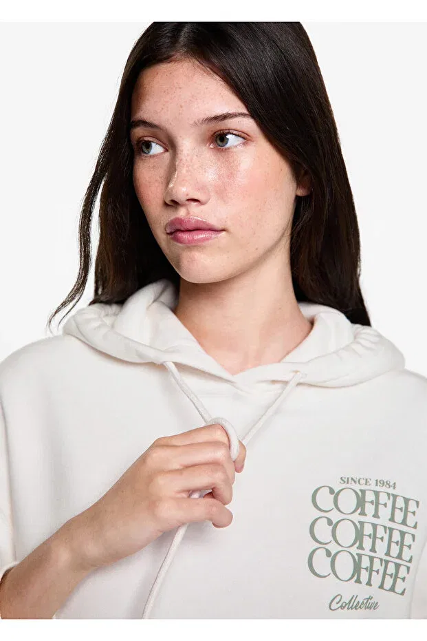 Детское худи для девочек с принтом Off-White Mango Woman, Off White — фото 4