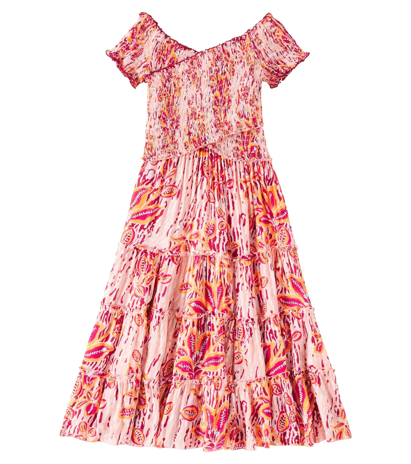 Платье трикотажное Soledad Poupette St Barth Kids, розовый