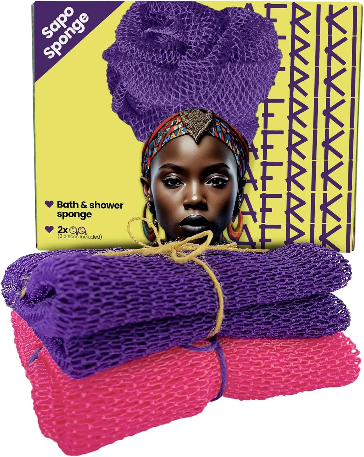 Мочалка африканская для эксфолиации, AFRIKI, 1 шт, 17x4x13 см