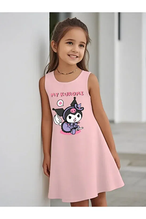 Детское платье для девочек с принтом Kuromi Short Dress Keywest, Pink
