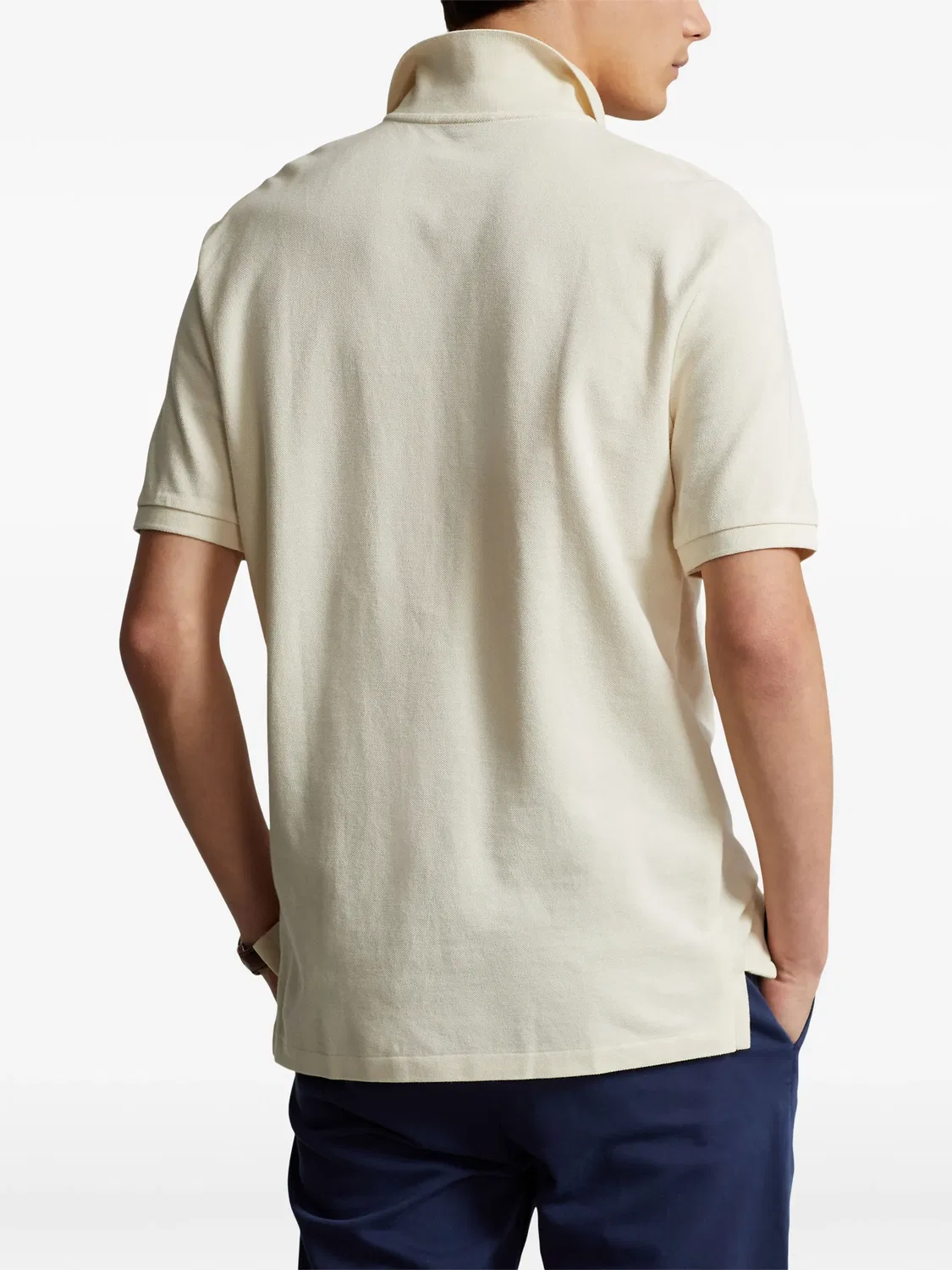 Рубашка-поло из хлопка с вышивкой Polo Ralph Lauren, нейтральные — фото 2