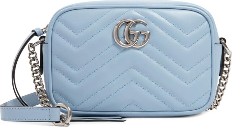 

Сумка Gucci GG Marmont Matelassé Mini Bag Pastel Blue, синий