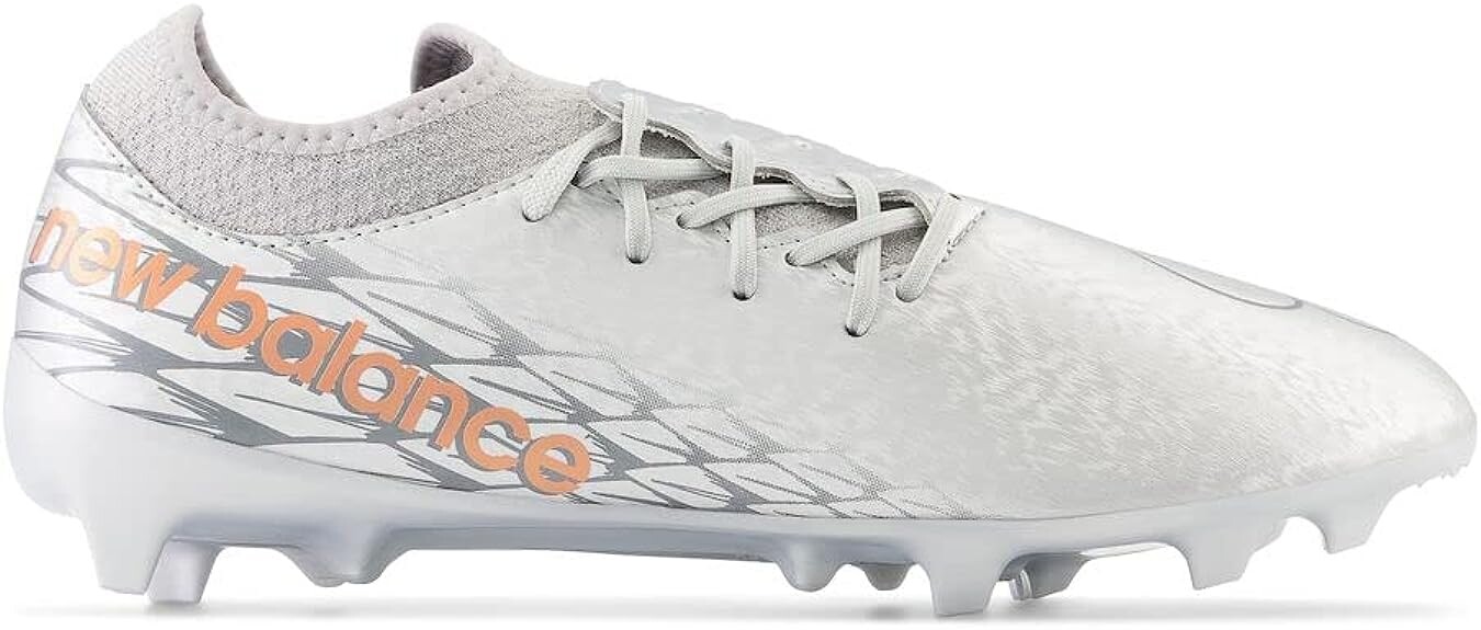 Мужские футбольные бутсы New Balance Furon V7 Dispatch FG, серебристый/брайтонский серый/медный — фото 2