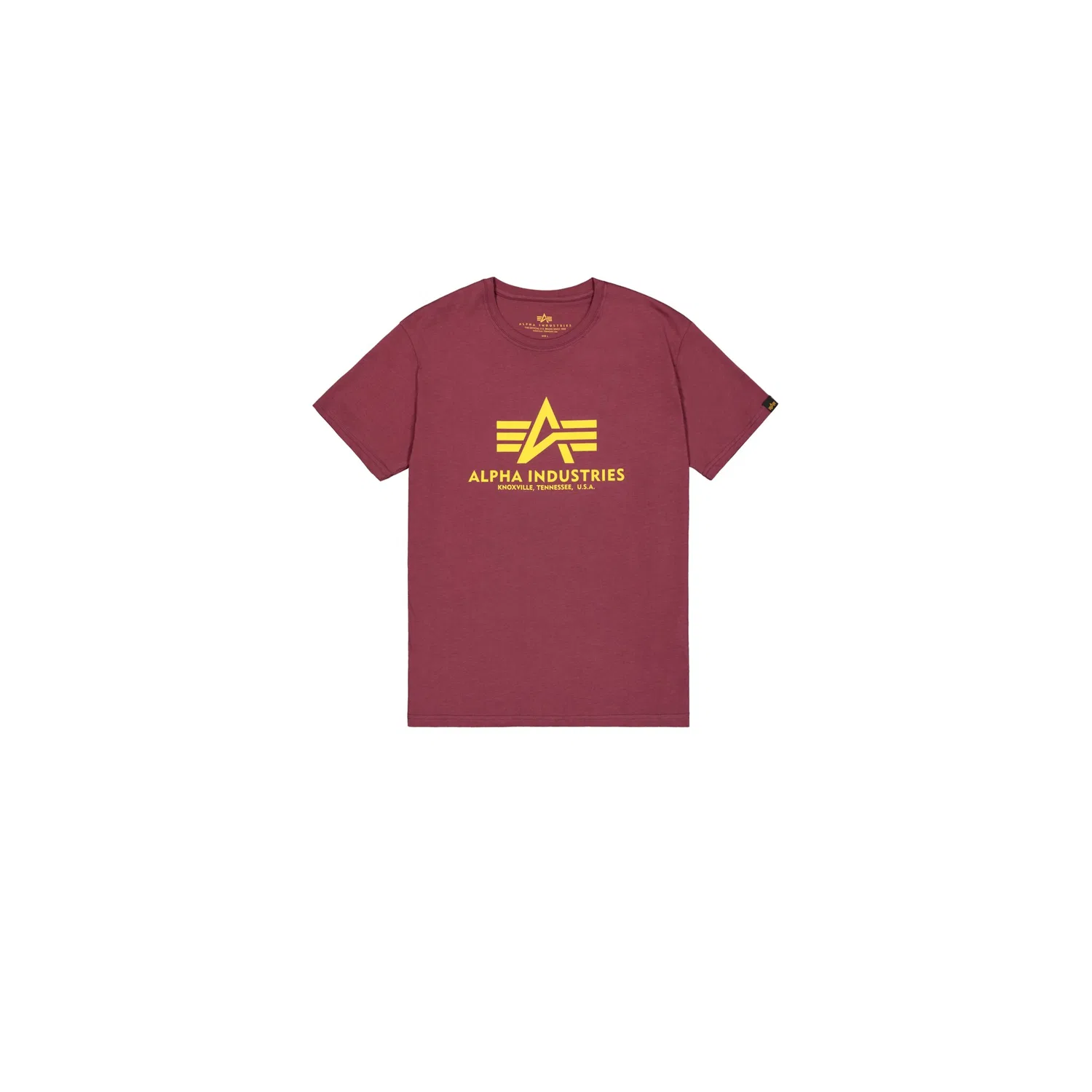 Детская футболка с принтом Alpha Industries, Burgundy — фото 4