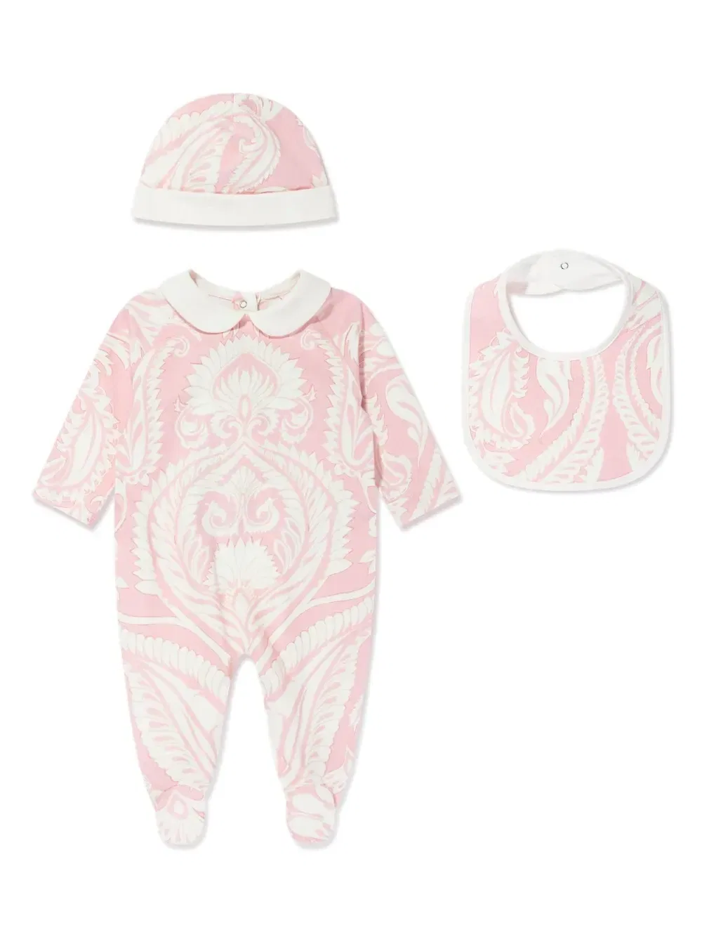 Пижамный комплект с принтом пейсли Etro Kids, розовый