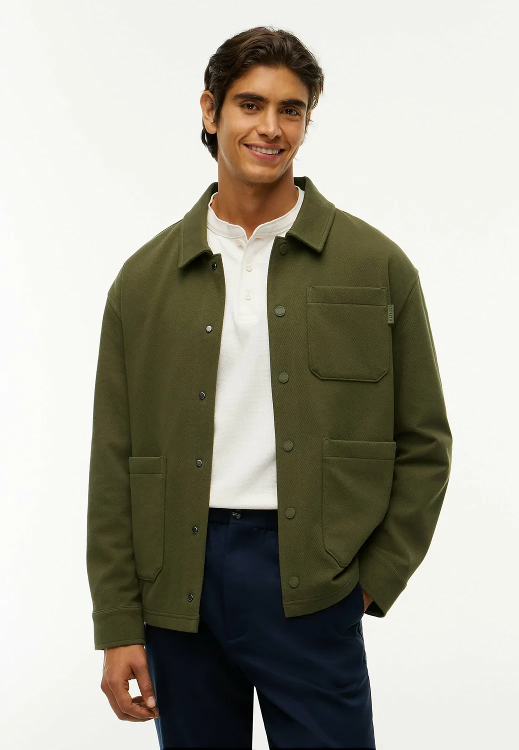Свободная рабочая куртка из комбинированной ткани - летняя куртка Tommy Hilfiger, Huntsman Green Huntsman Green