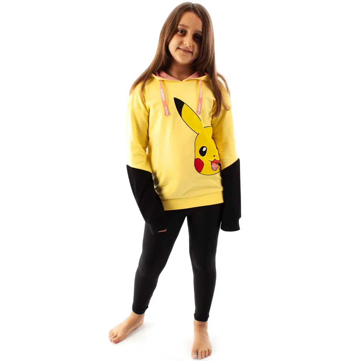 Детское худи для девочек Pikachu Pokemon, Yellow — фото 2