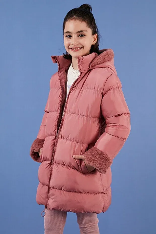Детский зимнее пуховик для девочек с капюшоном Lela, Rose Dry