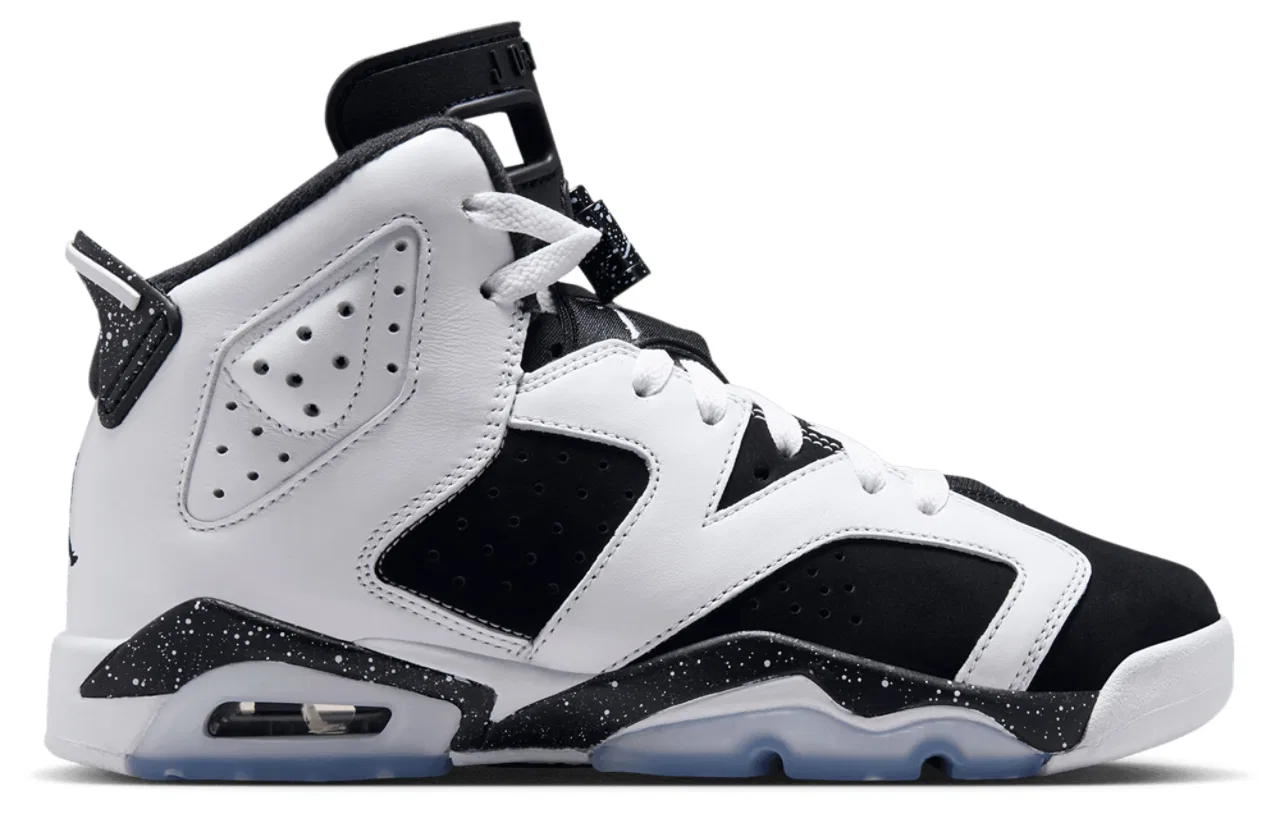 Детские баскетбольные кроссовки с высокой посадкой Jordan Retro 6, Jordan, Black/White/Black