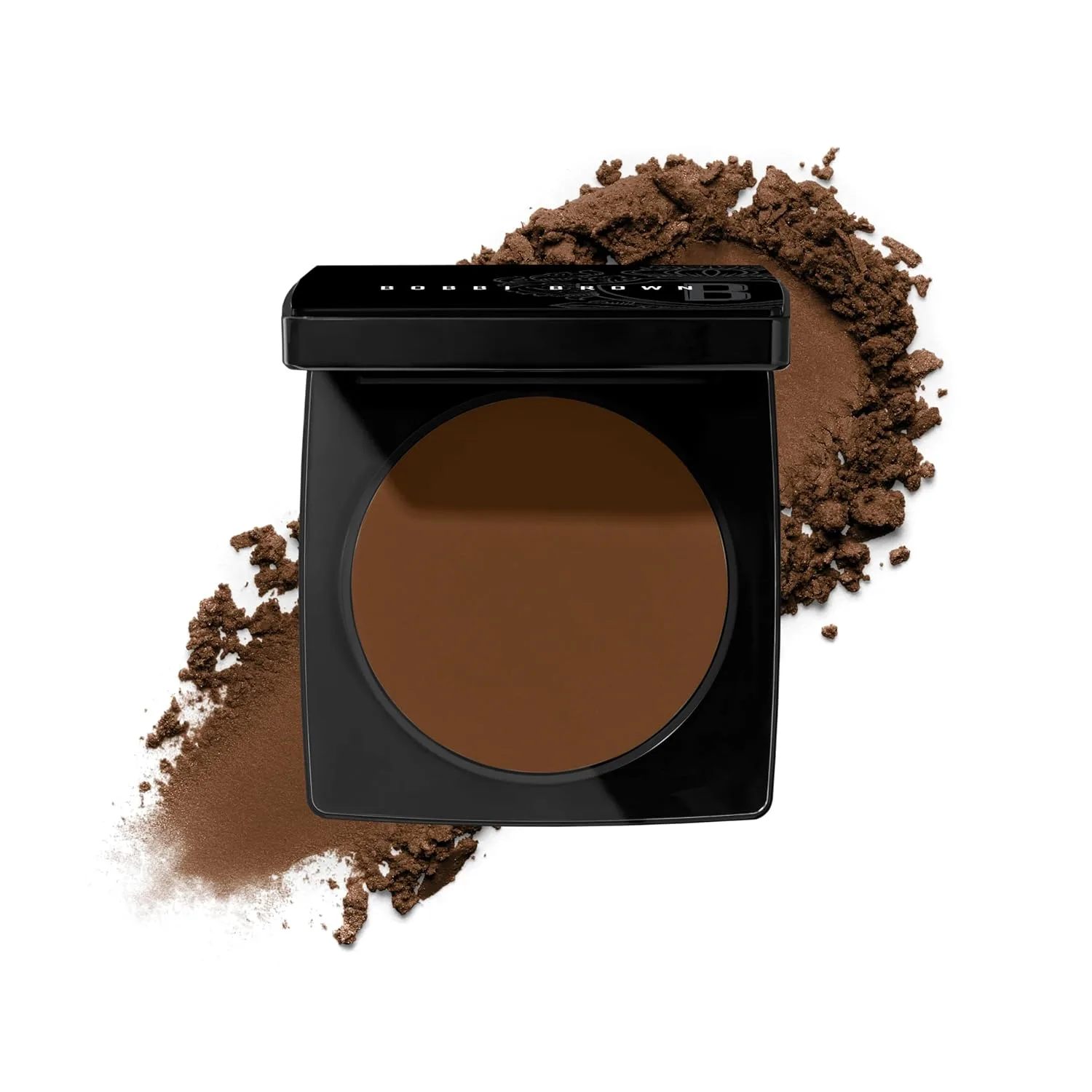 Прессованная пудра Bobbi Brown Sheer Finish | Матирующая фиксирующая пудра, впитывающая излишки кожного сала, для контроля блеска в течение всего дня | В комплекте пуховка, 0,32 унции, 11 Warm Espresso (Deepest warm brown)
