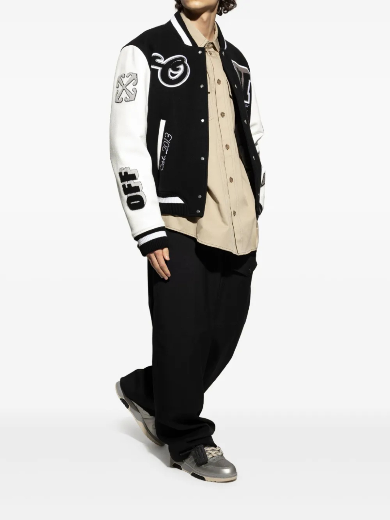Кроссовки для офиса Off-White, серебряный — фото 4