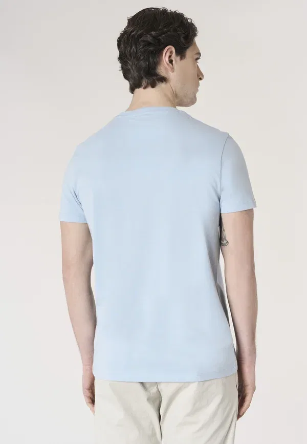 Футболка из хлопка Basic t-shirt U.S. Polo Assn., Azzurro, небесно-голубой — фото 3
