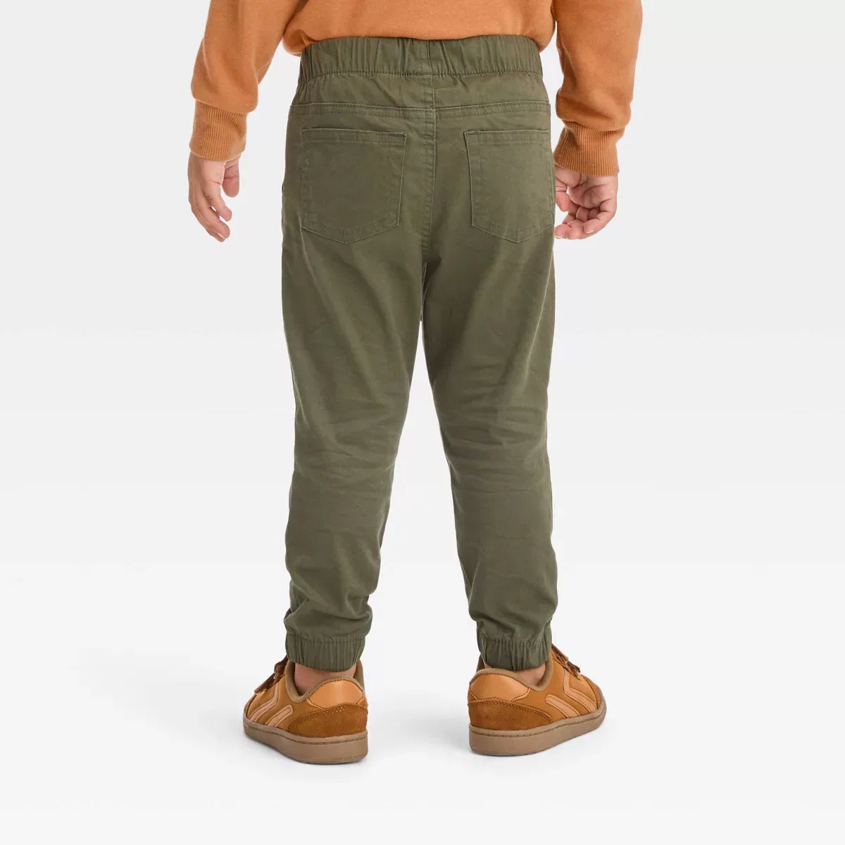 Детские штаны для мальчиков из твила Cat & Jack, Olive Green — фото 2