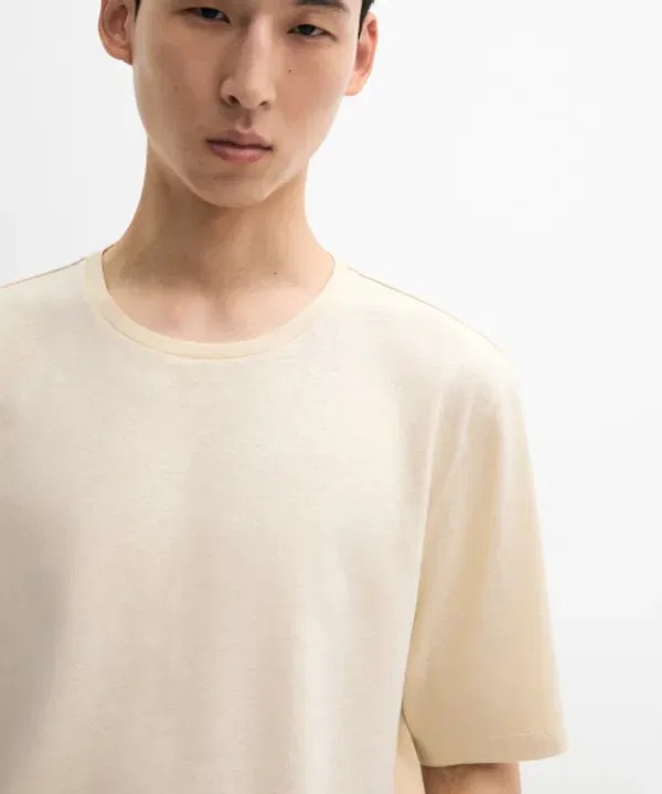 Футболка с коротким рукавом из льна и хлопка, Massimo Dutti — фото 4