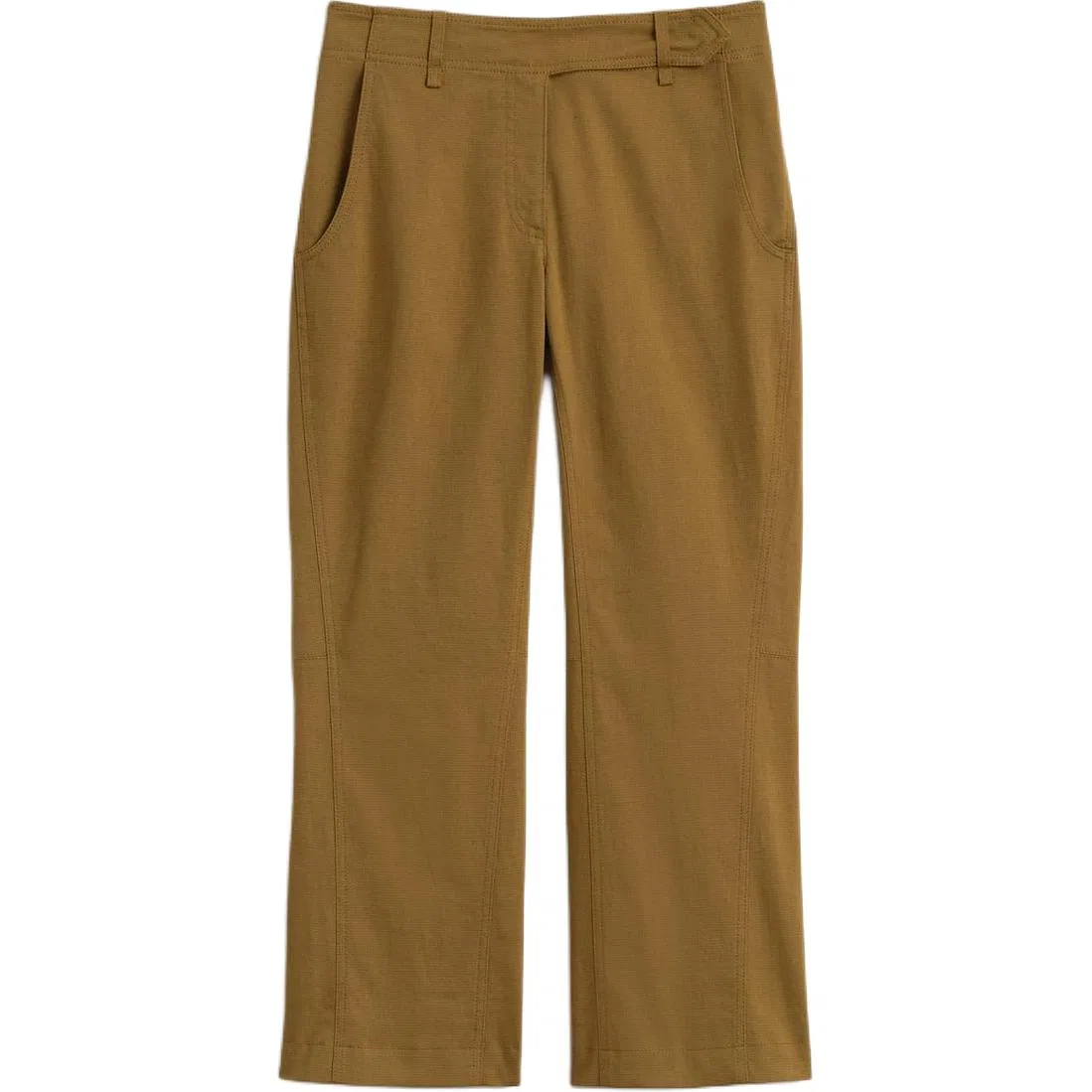 Женские брюки повседневные прямого кроя Khaki ZARA, Хаки