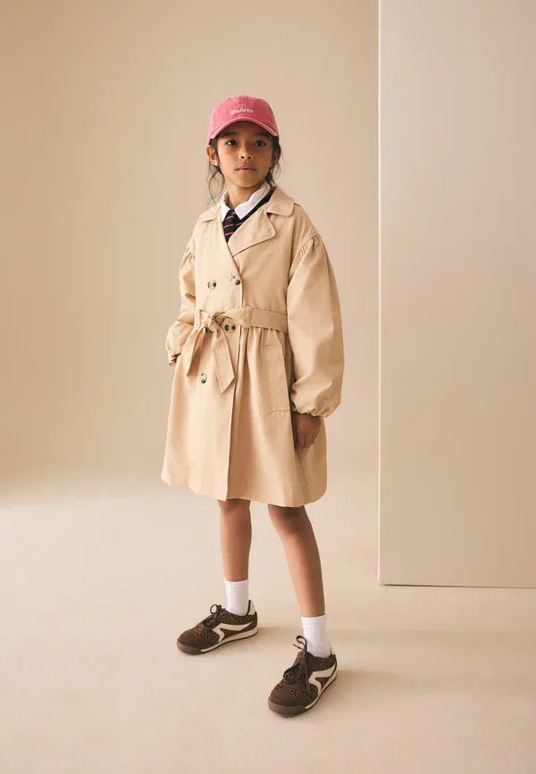 Пальто с капюшоном и поясом, Regular fit - skirted - trenchcoat, Next, neutral, нейтральный — фото 2