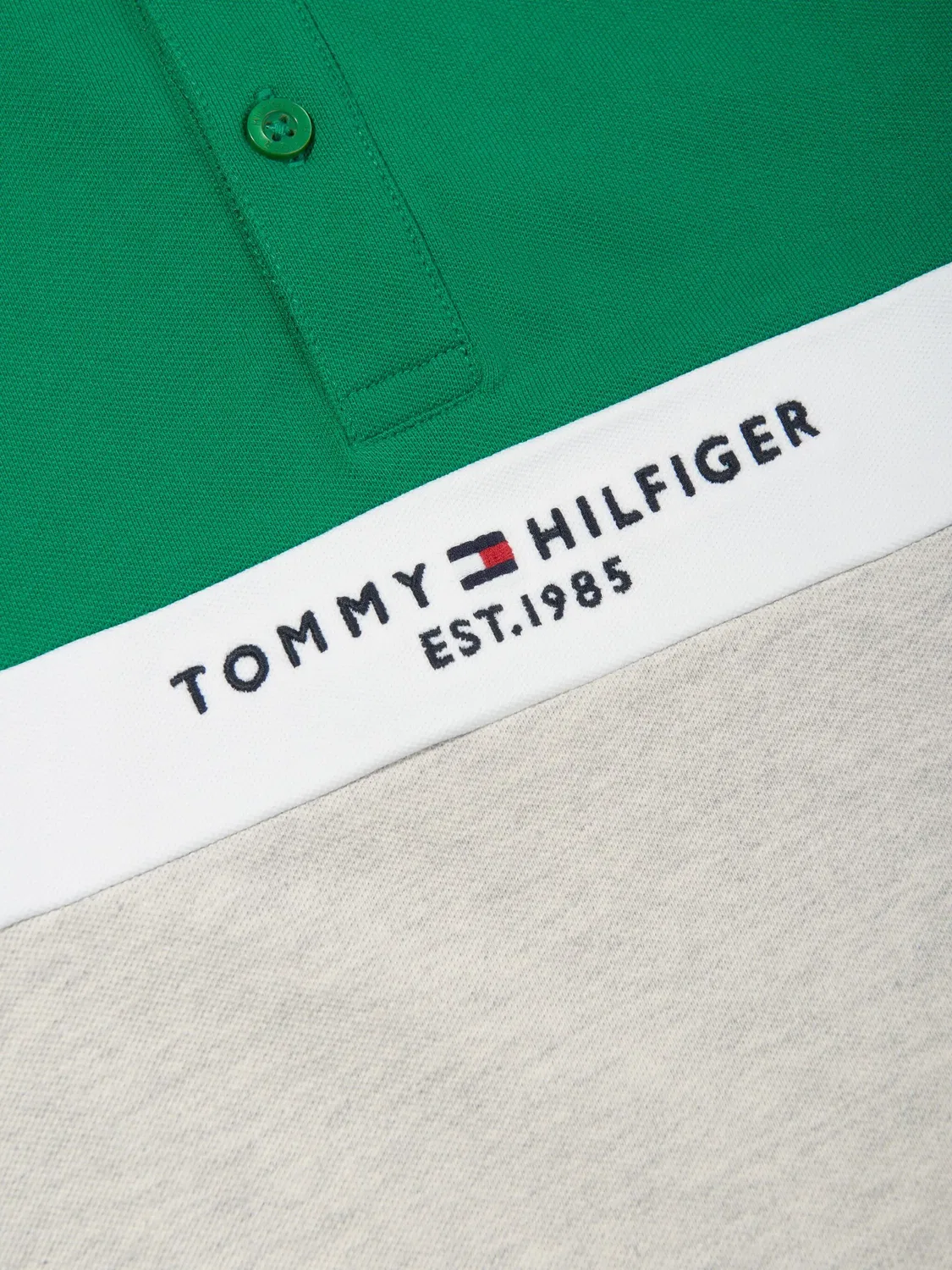 Поло рубашка с цветными блоками Tommy Hilfiger, зеленый — фото 3