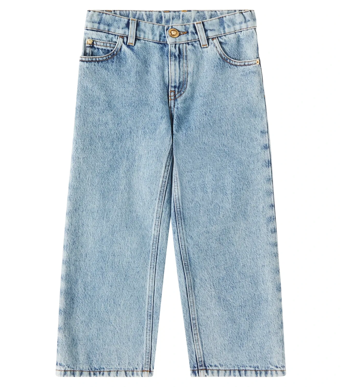 Джинсы с логотипом Versace Kids, синий