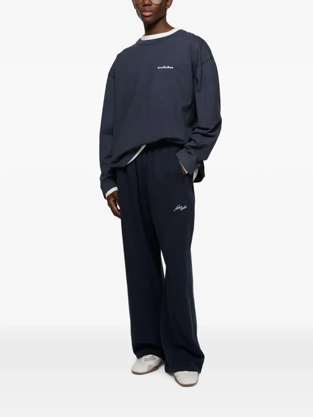 Многослойная толстовка с логотипом Acne Studios, синий — фото 2