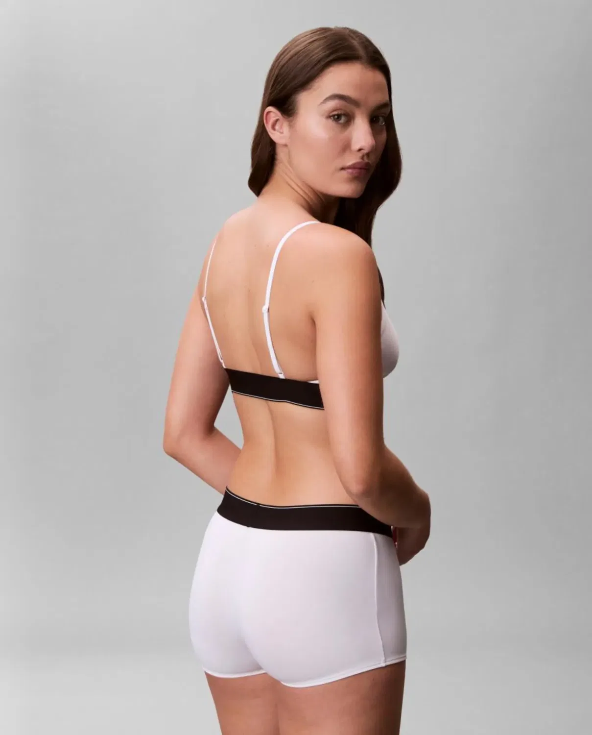 Женский бюстгальтер-бралетт с принтом CK Graphic Calvin Klein, Blanco — фото 2