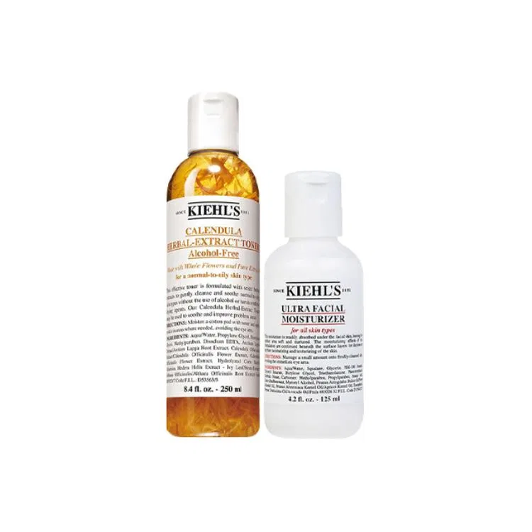 Набор для ухода за кожей Calendula Herbal Extract Toner High Moisturizing Lotion, Kiehl's
