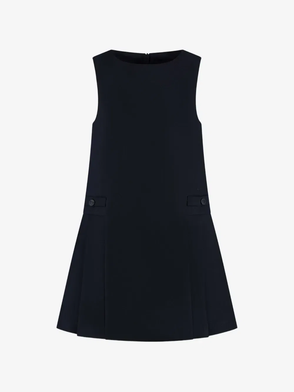 Плиссированное платье без рукавов Emporio Armani Kids, синий