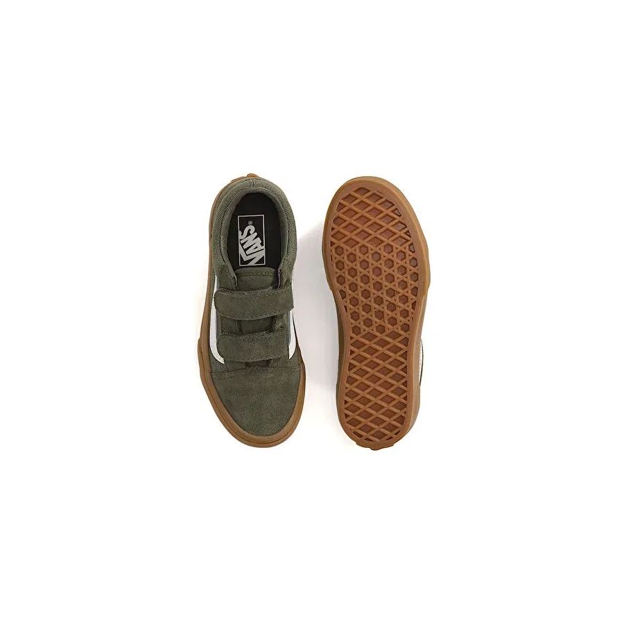 Детские повседневные кроссовки Vans Old Skool V, Зеленый — фото 3