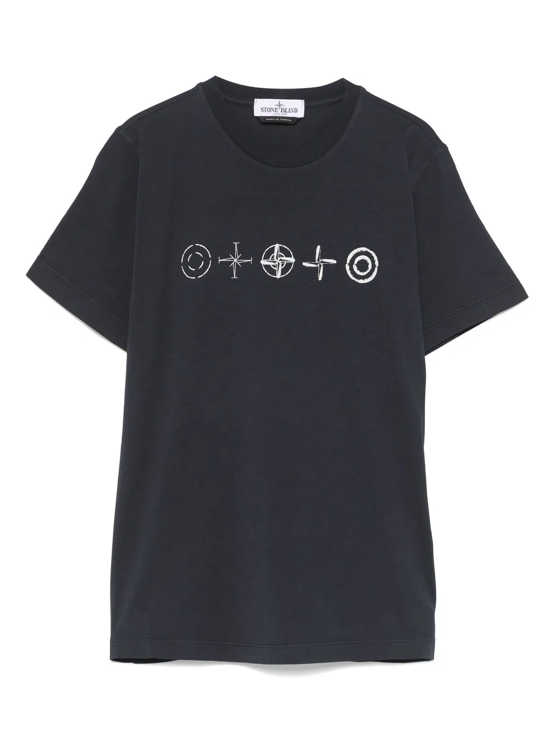 Футболка из хлопка Stone Island, темно-синий