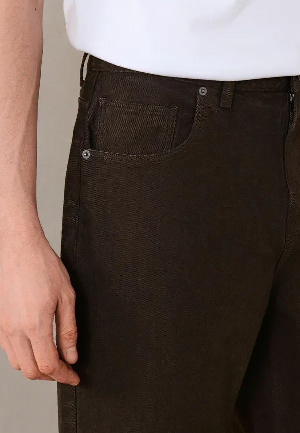 Джинсы деним Jeans tapered fit Next, коричневый