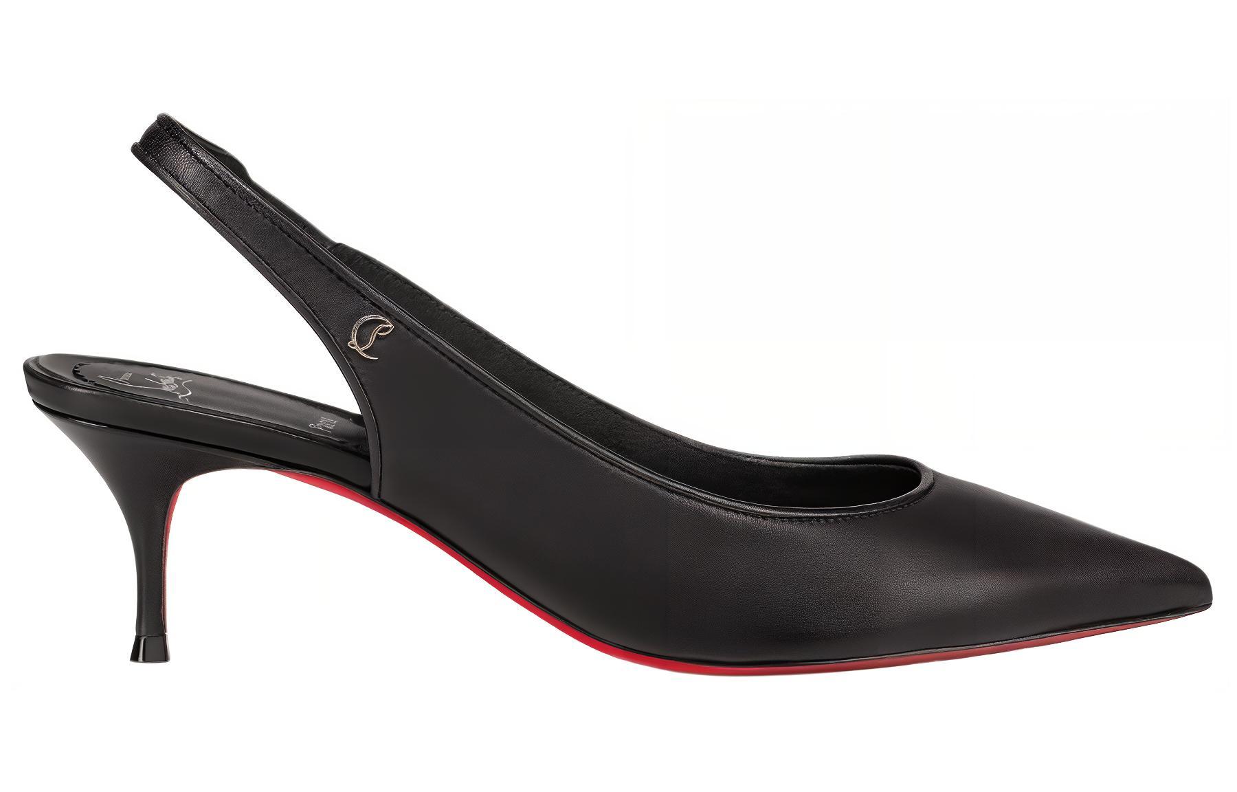 Спортивные лодочки-слингбэки Christian Louboutin, черные — фото 3