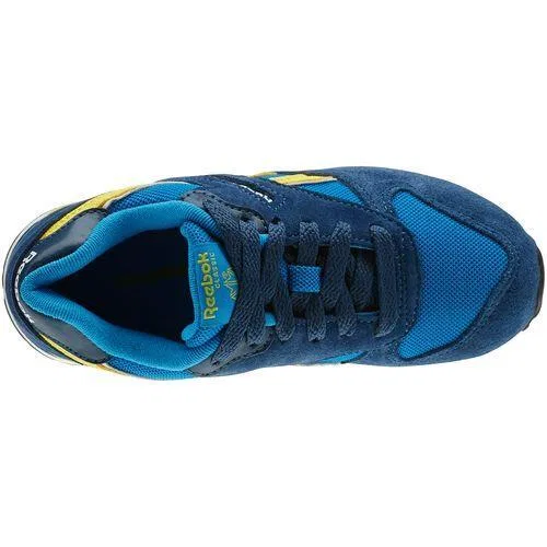 Детские кожаные кроссовки на шнуровке Reebok GL2620, Blau — фото 4