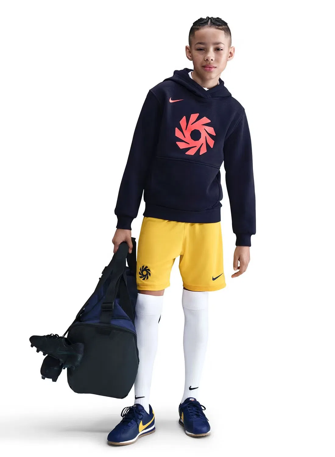 Худи из флиса с капюшоном детское Nike, синий
