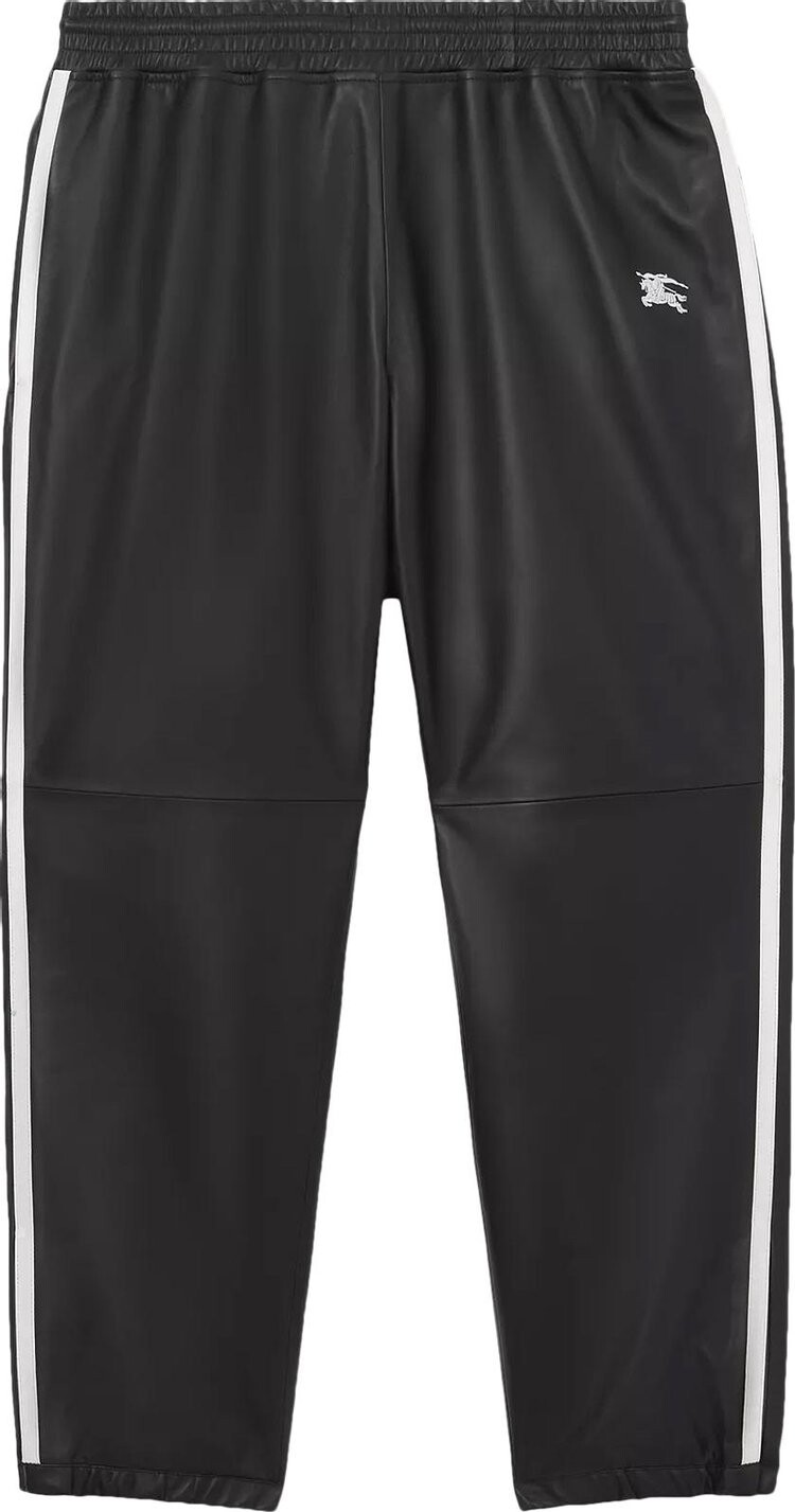 Брюки Supreme x Burberry Contrast Stripe Lambskin Jogging Pants (Burberry Exclusive) 'Black', черный — фото 2