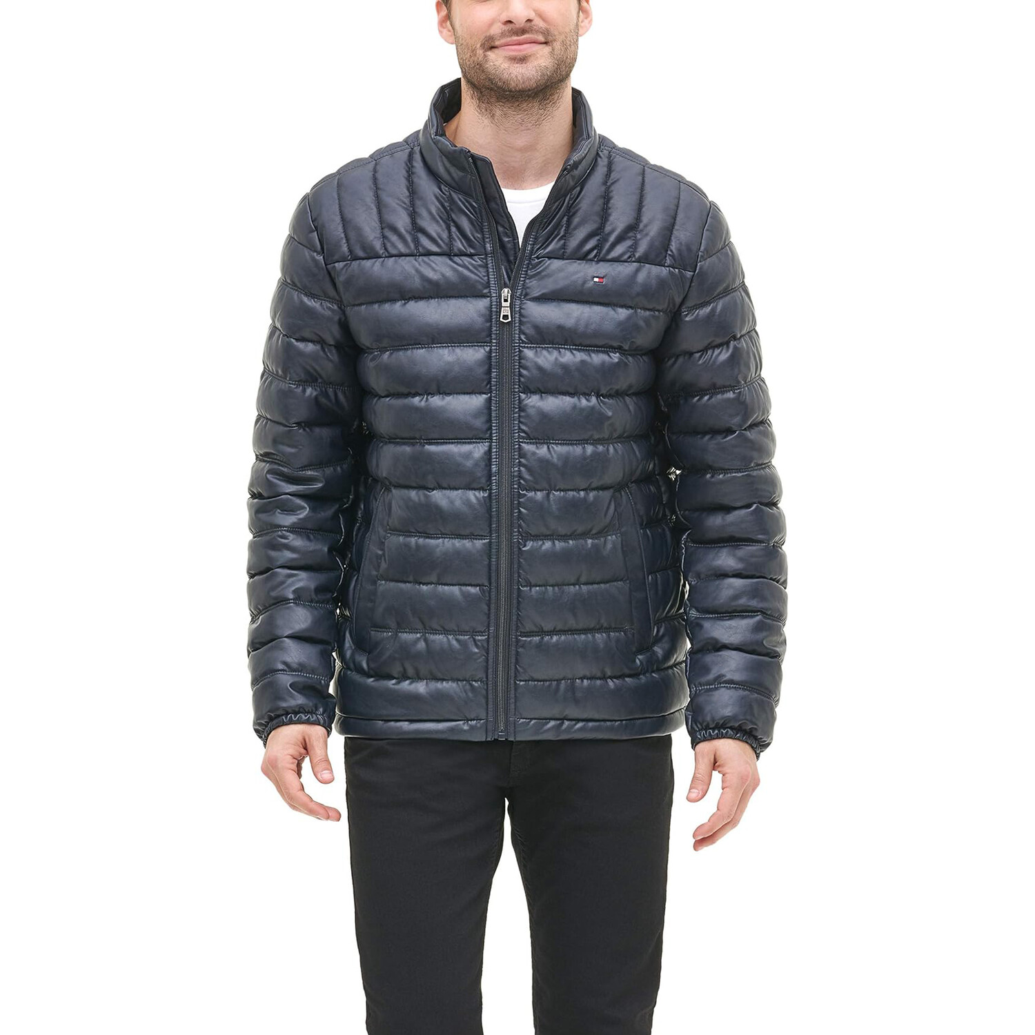 

Мужская куртка-пуховик Tommy Hilfiger Water Resistant Ultra Loft Down, темно-синий