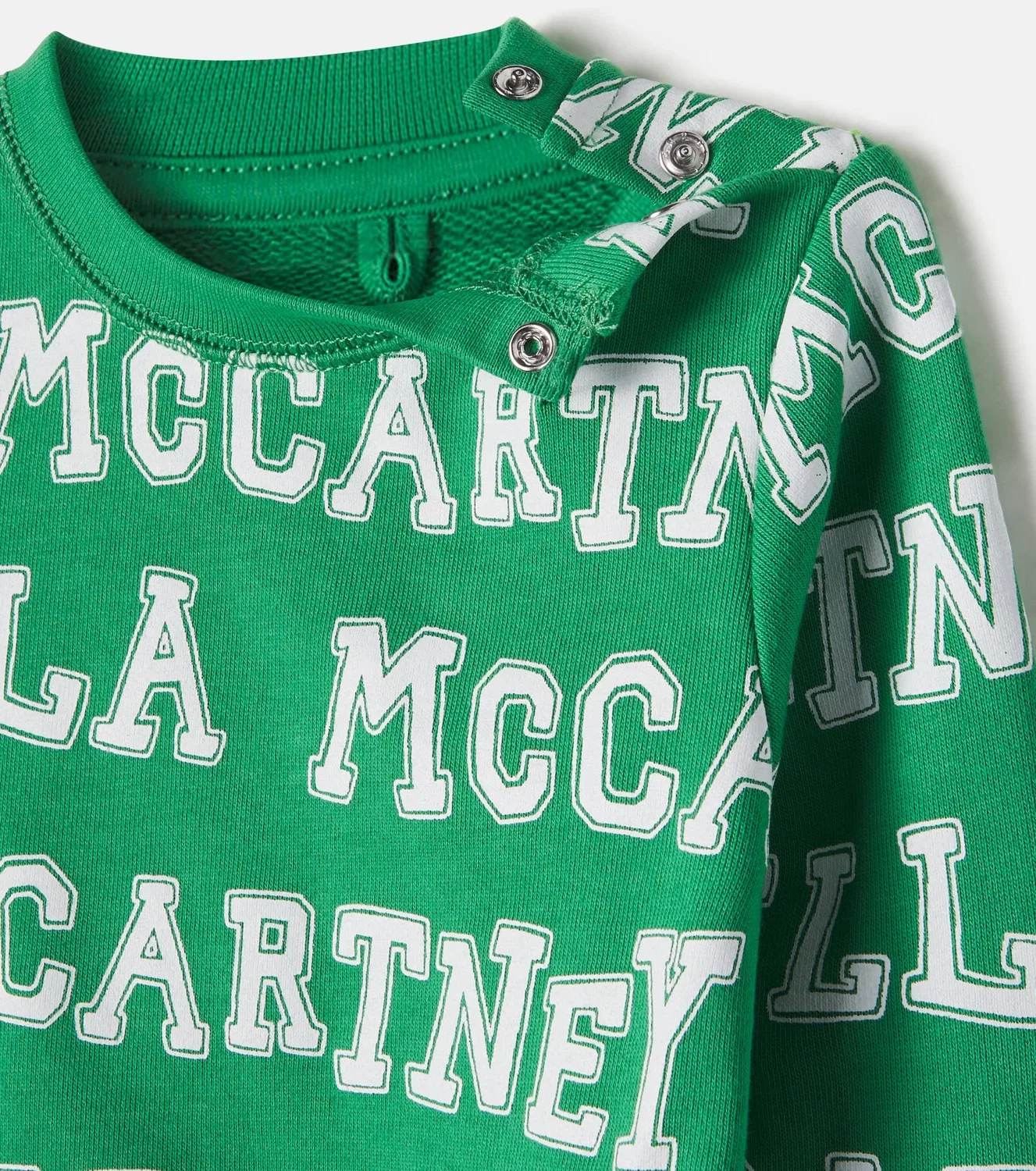 Детская толстовка из хлопкового трикотажа с принтом Stella Mccartney Kids, зеленый — фото 3
