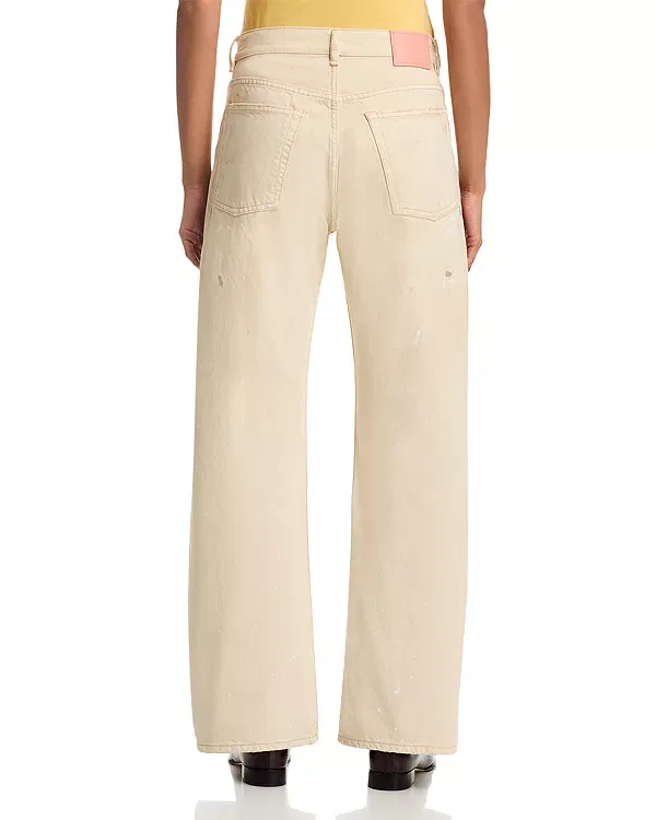 Женские джинсы с принтом Trafalgar Regular Fit Acne Studios, белый — фото 3