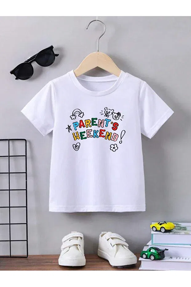 Детская футболка с принтом Parents Weekend, Stil-X, White