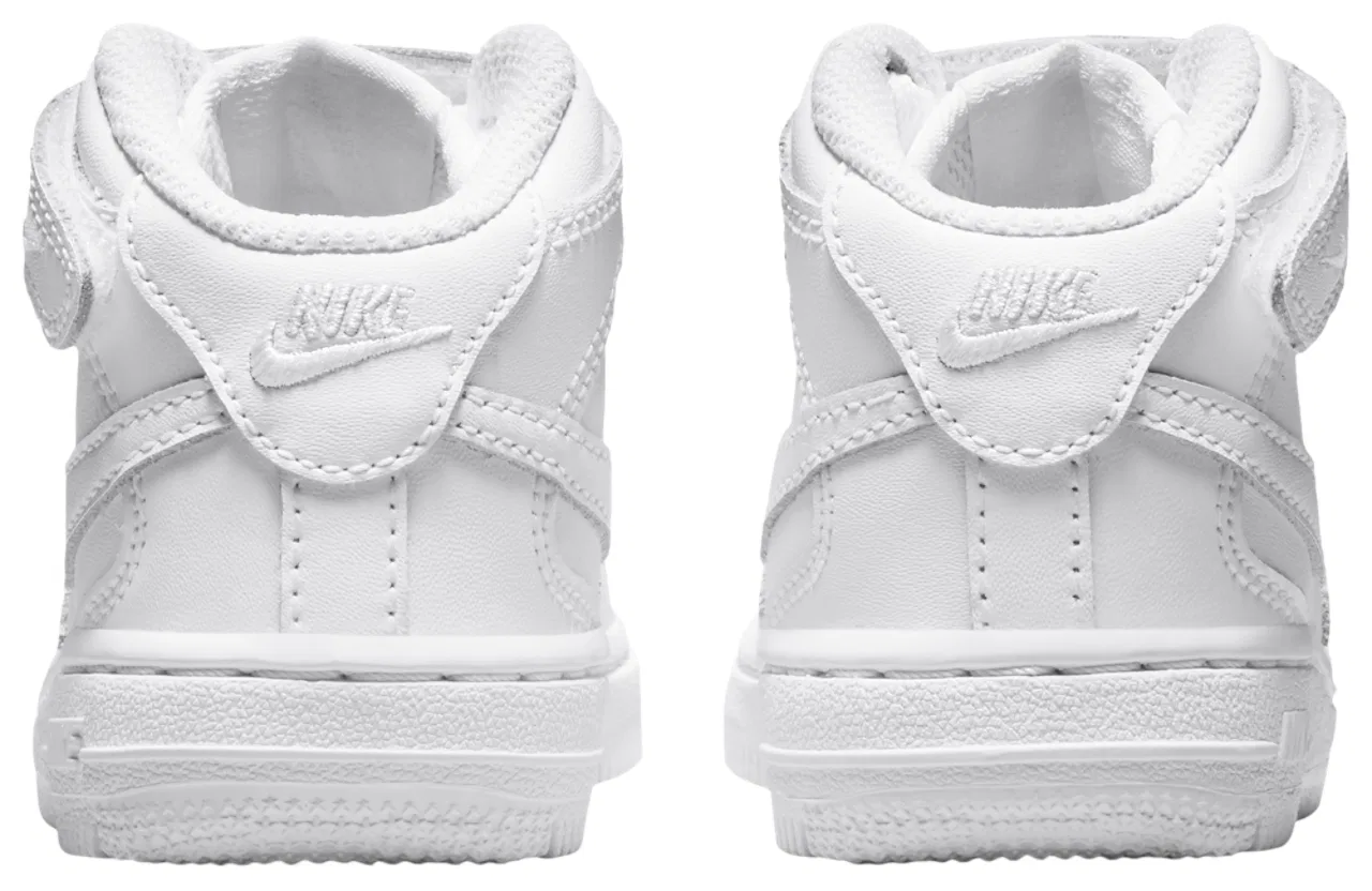 Детские кроссовки для мальчиков Nike Air Force 1 Mid LE, White/White/White — фото 4