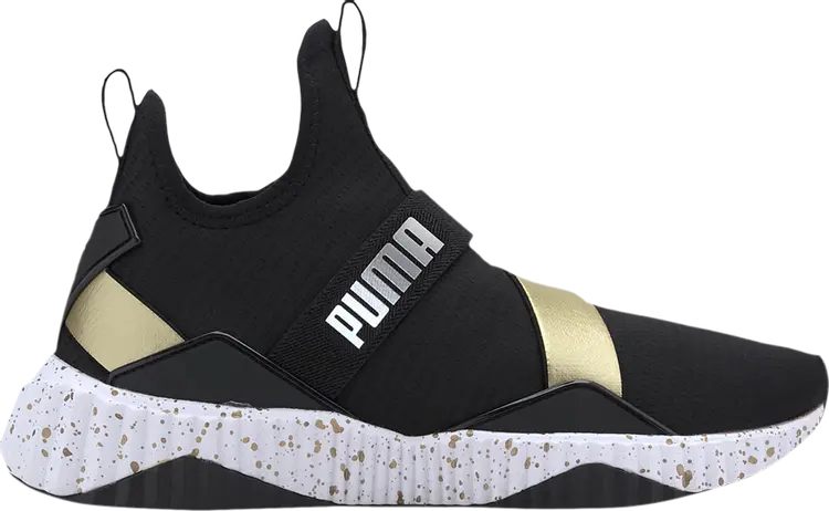Кроссовки Puma Wmns Defy Mid Metal Black Gold, черный